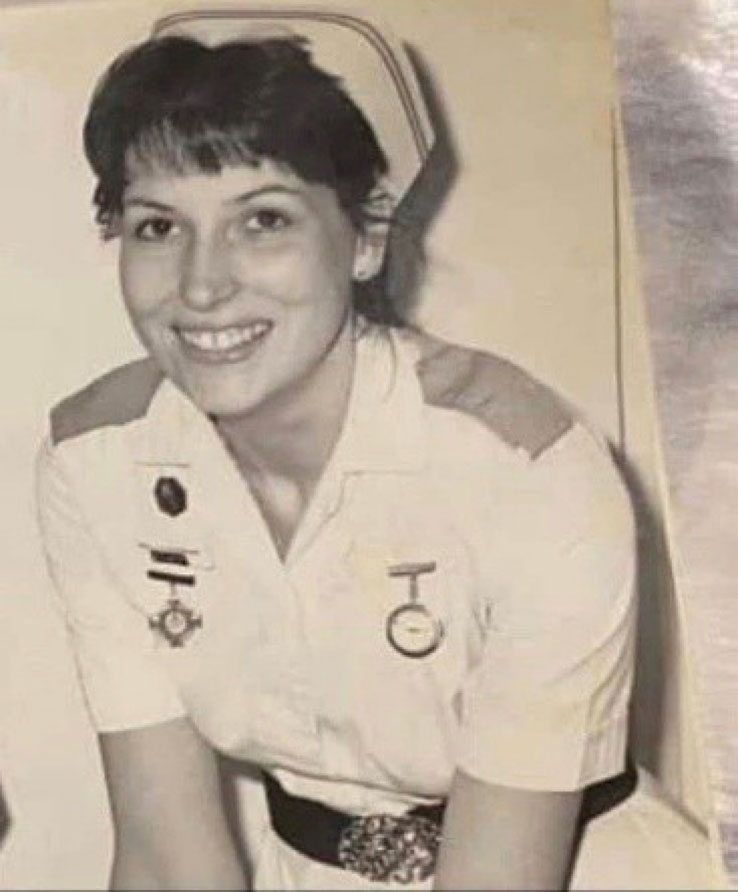 Jill Evans as a young nurse